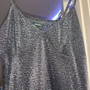 metallic cheetah kinda cropped tank